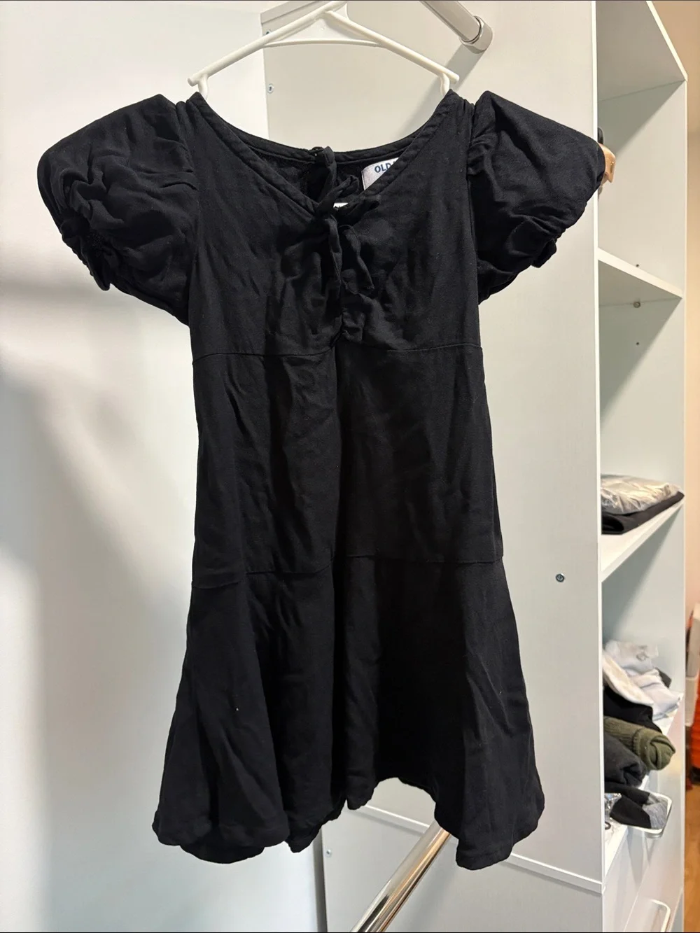 Girls' Black Short Sleeve Dress